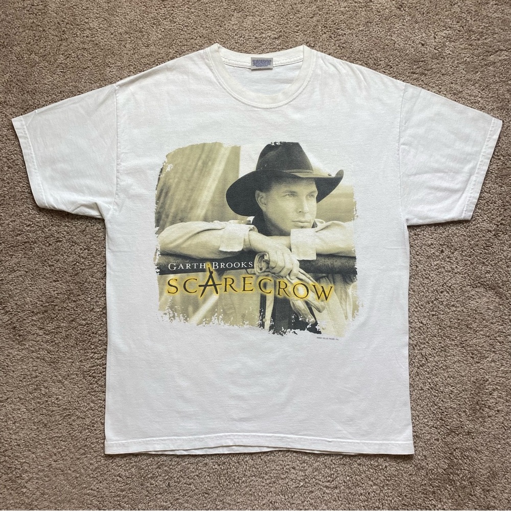 Garth Brooks Scarecrow 2001 Double Sided Tour Shirt